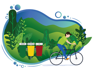 bike to holiday background design illustration vector