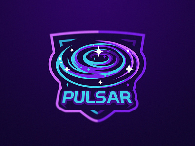 Pulsar Team esport logo esports galaxy graphic design krinographics mascot space stars