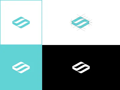 S logo minimal 3D concept 3d 3d logo 3d logo design brand identity branding design grid grid logo identity illustration logo logo design logomark logos mark minimal logo s space symbol vector
