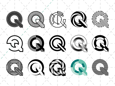 Q Lettering ⎜ Typography basis black white construction design designer font graphicdesign graphicdesigner green illustration illustrator letter lettering poster q title typo typography variation vector