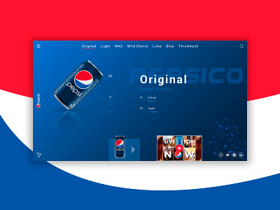 Pepsi Design Concept design flat ui ux web website