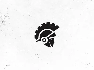 Construction Logo black bolts character construction face grunge helmet log logo nuts spartan texture vector