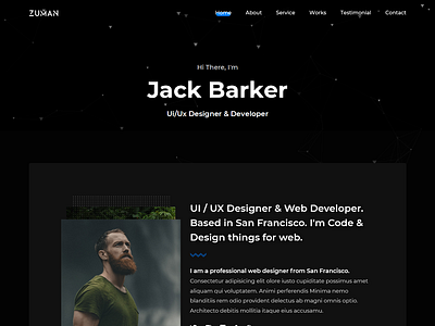 Creative Personal Portfolio personal template portfolio template ui ux webdesign website