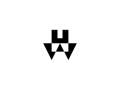 Geometric Monogram geometric modern monogram negative space solid strong symbol