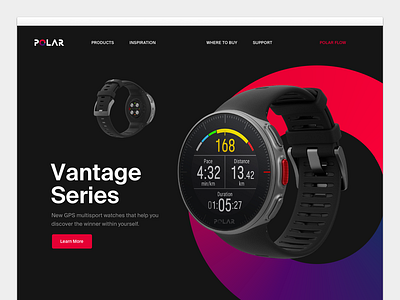 Polar Website fitness interface layout polar redesign ui website