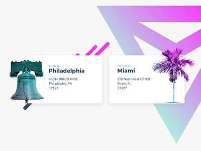 FTF Web Locations Pattern cards liberty bell location miami palm tree pattern philadelphia