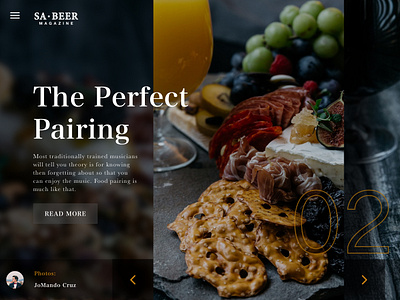 Perfect Pairing Header branding design illustration sabeermag san antonio typography web website