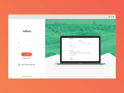 Login - AdBud button design login login design login form login page ui ux web website