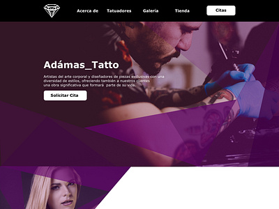 Web Adamas artistas desiginspiration design web illustrated logo marca photoshop skecth store tattoo ux web