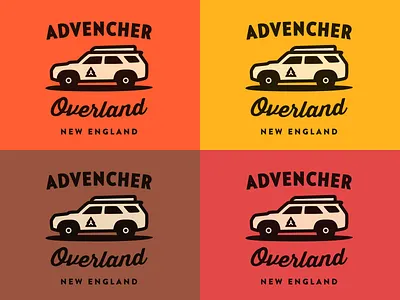 Advencher Overland 4runner advencher branding logo overland vector