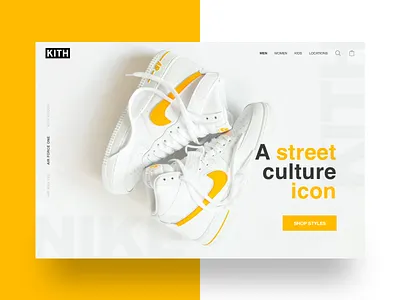 Kith x Air Force 1 concept fashion kith landing landing page nike typography ui ui design ux ux design web design