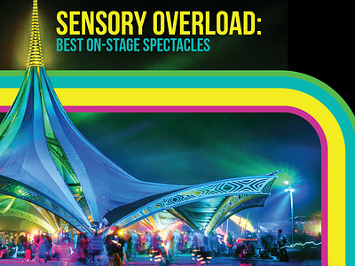 Sensory Overload branding design editorial magazine music festival vector