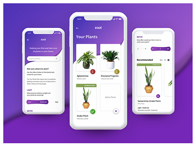 Mobile Plant Care Reminder App interface iphone iphonex mobile mobileapp mobileproduct productdesigner reminder