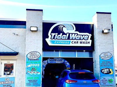 Tidal Wave Express Car wash logo/Sign