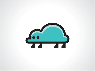 Mobile Walking Cloud Server Storage Logo Template animal logo cloud logo mobile logo storage logo