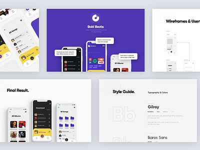 Case Study - Bold Beats app behance branding casestudy clean color concept creative design gradients graphic design illustration interface mobile modern typography uiux vector website