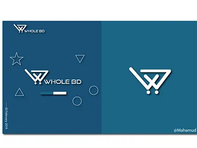 WHOLE BD-Logo design brand identity branding design e shopping ecommerce icon illustration logo logo a day new logo