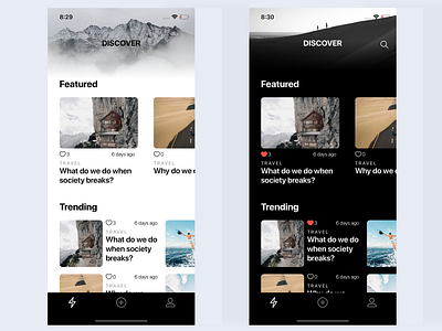 The Collective - Blogging App app app branding blog blog app blog cover blog design blog graphic branding design illustration interface ios iphone layout logo phone screen typography ui ux