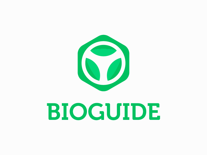 Bioguide ! app bio biofood brand branding diet food geometric green guide health healthcare icon leaf logo logo design logodesign mark nature symbol