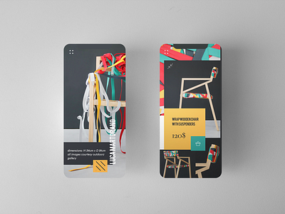 Chair color design interaction modern ui ux vector web