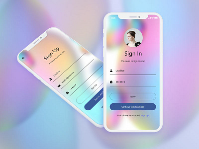 Sign In & Sign up Screen blur background concept creative iphonex login screen sign design sign in sign in form sign in page signup signup form signup page signup screen simple ui ux ui ux design ui design