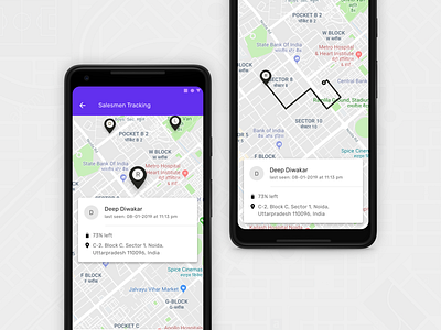 Sales Tracking App design freelance map sales ui ux