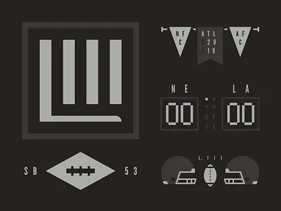 Super Bowl LIII branding football logo super bowl superbowl