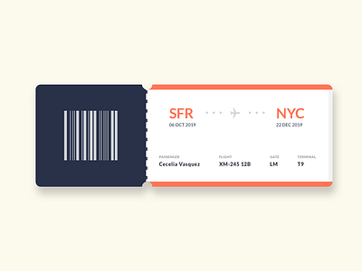 Flying Pass challenge design ticket design ticketing visual design