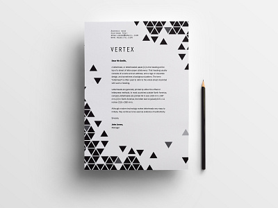 VERTEX Letterhead Template annual report brand branding business custom customisation design easy easy to use graphic design identity letterhead letterhead template photoshop photoshop template report template vertex