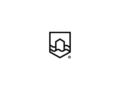 Waterhouse logo brand branding house illustration logo logofolio mark minimal shield simple symbol water waterhouse