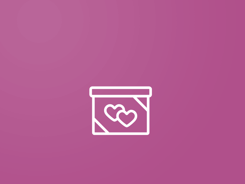 Valentine's day gift box 2d animation animation gif gift box hearts illustration love minimal present smiley smiley face valentines day