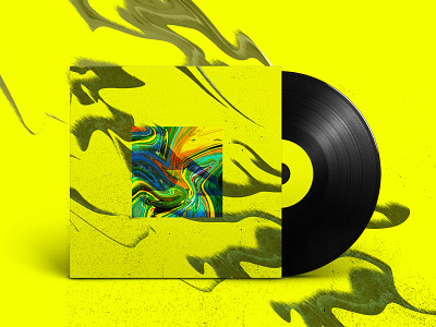 Anti Exophagy - Album Cover abstract album album art album artwork album cover album cover design black cloud color design flower geometry gradiant illustration kev andré perrin light medusa neon space yellow