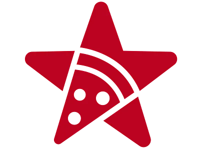 🍕⭐ PizzaMastar branding logo pizza star star logo symbol