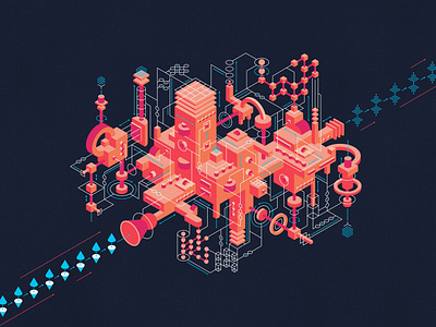 Adobe Media Encoder illustration isometric