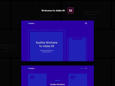 Rootline - Wireframe 20 Categories adobe block bootstrap grid templates ui we design web wireframe wireframe kit xd