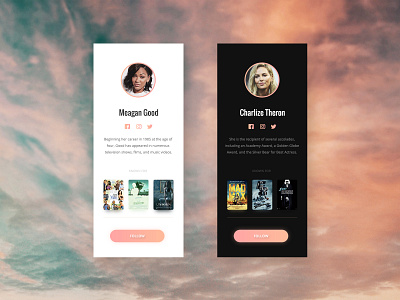 BLACK or WHITE || VCard black clean design interface minimal ui ux web white