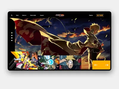 Naruto to Boruto : Shinobi Striker anime app design icon minimal naruto ui ux web website