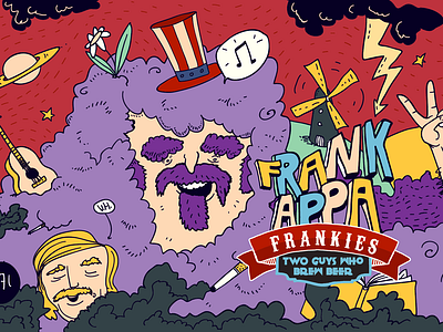 Frank Appa etiquette beer beer etiquette craftbeer frankzappa illustration