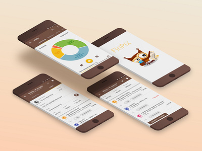 FinPix - Personal finance accounting UI android app interface design mobile app ui