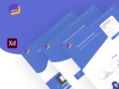 Atic Multuprpose website app design flat minimal ui ui kits ux web web kit website