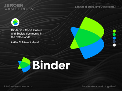 Binder - Logo Design b bind binden binder bond branding connect connecting creative logo friendly human identity design lettermark monogram transparency visual identity design