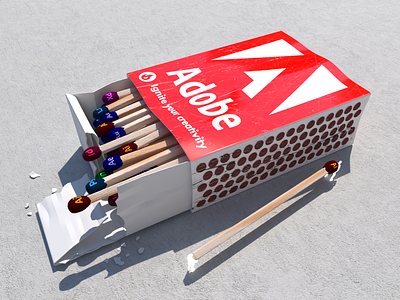 Ignite Your Creativity - Case Study 3d 3d art adobe brand branding characters concept design creativity icon illustration match box matches render software