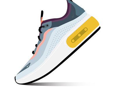 Nike Air Max Dia SE QS Sneaker, Shoe Illustration design illustration nike nike air max sketch vector