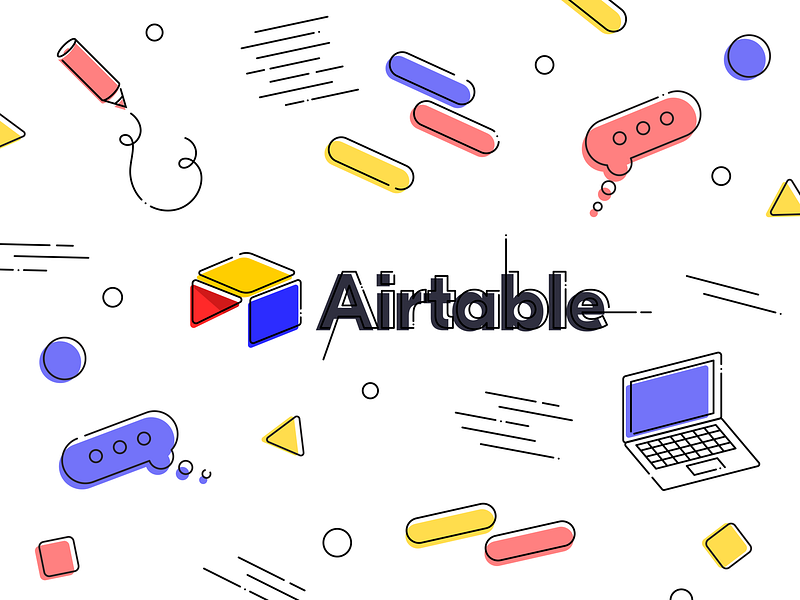 Airtable! airtable announcement branding color design graphic icon illustration illustrator job vector