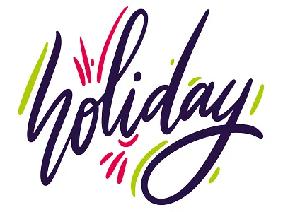 Holiday Vector Lettering design holiday icon illustration lettering logo sketch summer type vector vibes