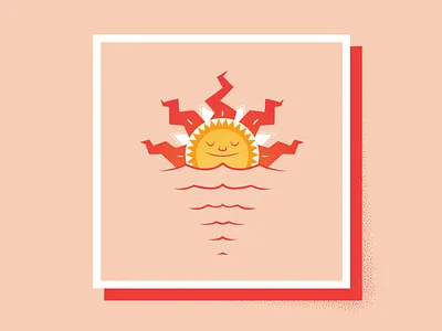 Mr. Sun Beam illustration polaroid sun sunny sunshine