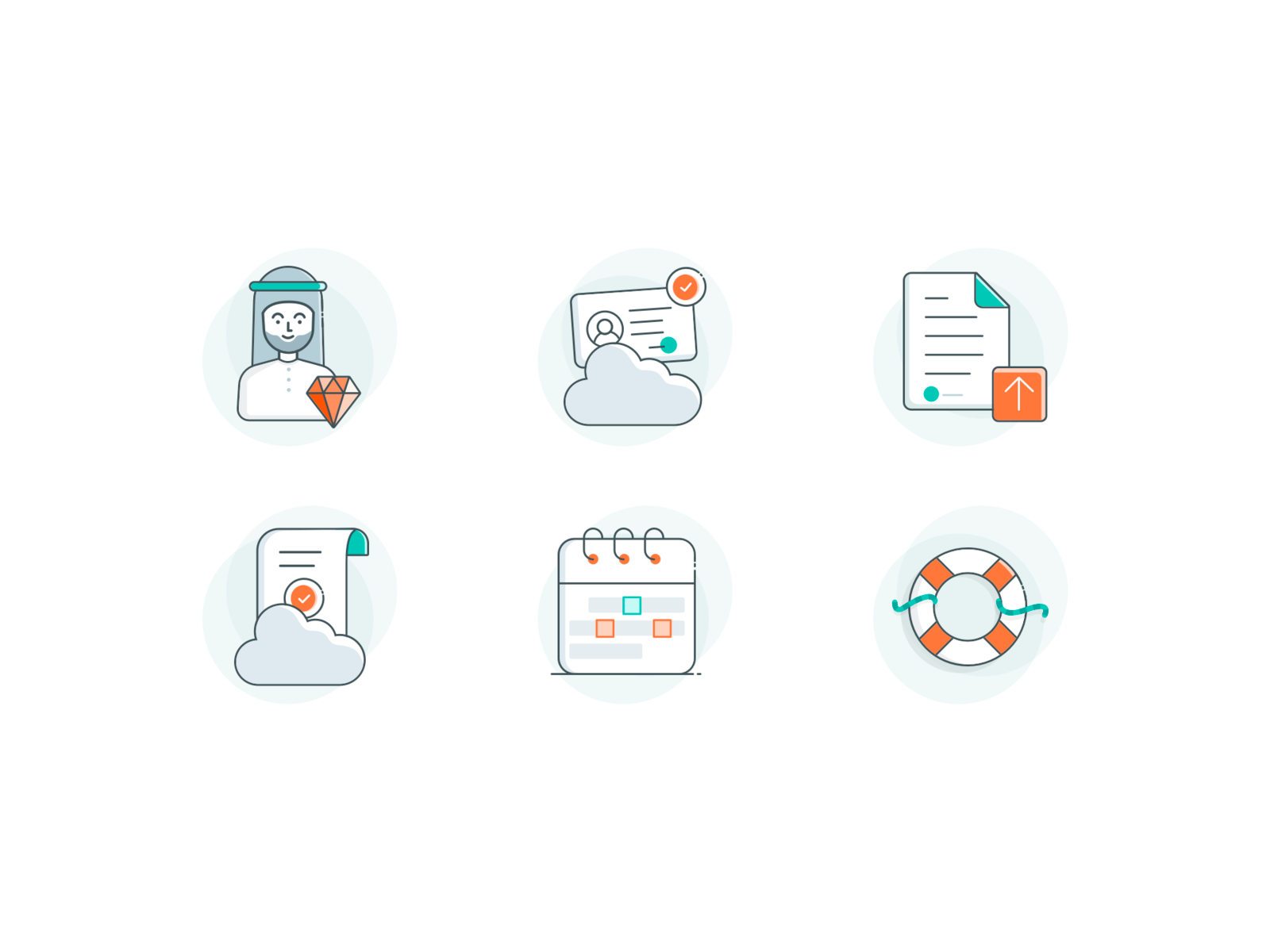 Example of Custom Icon Design (10 Icons For $200)