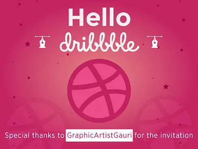 Hello Dribbble art community creative creativeartist design dribble dribble invites dribbleartist first design firstshot graphicartistgauri happy invite join radh21 typography ui
