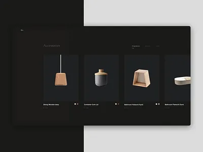 Dark Product List agency black white dark design desktop ecommerce product ui user ux web web design webdesign website