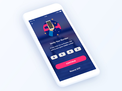 OTP Verification app branding design design forget identity illustraor mobile app otp password splash page typography ui ux verify number